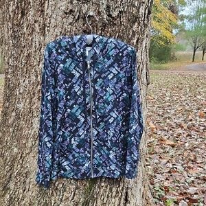 CHRISTOPHER & BANKS Multicolor Hoodie Jacket. Womans Size M. Like New!